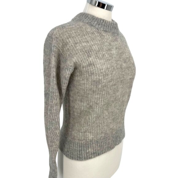 Everlane Alpaca Wool Blend Mock Neck Sweater Gray Size XS - Picture 3 of 8
